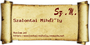 Szalontai Mihály névjegykártya